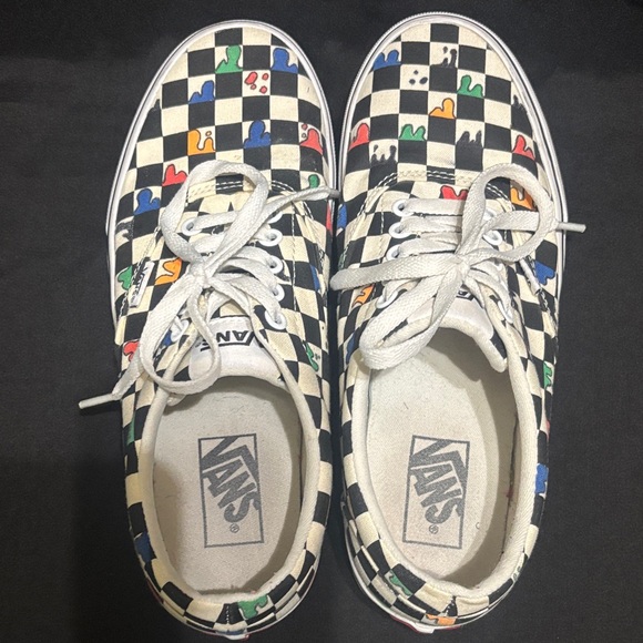 Vans Checkered Sneakers with Multicolor Accents Women’s size 7.5 - Picture 2 of 8